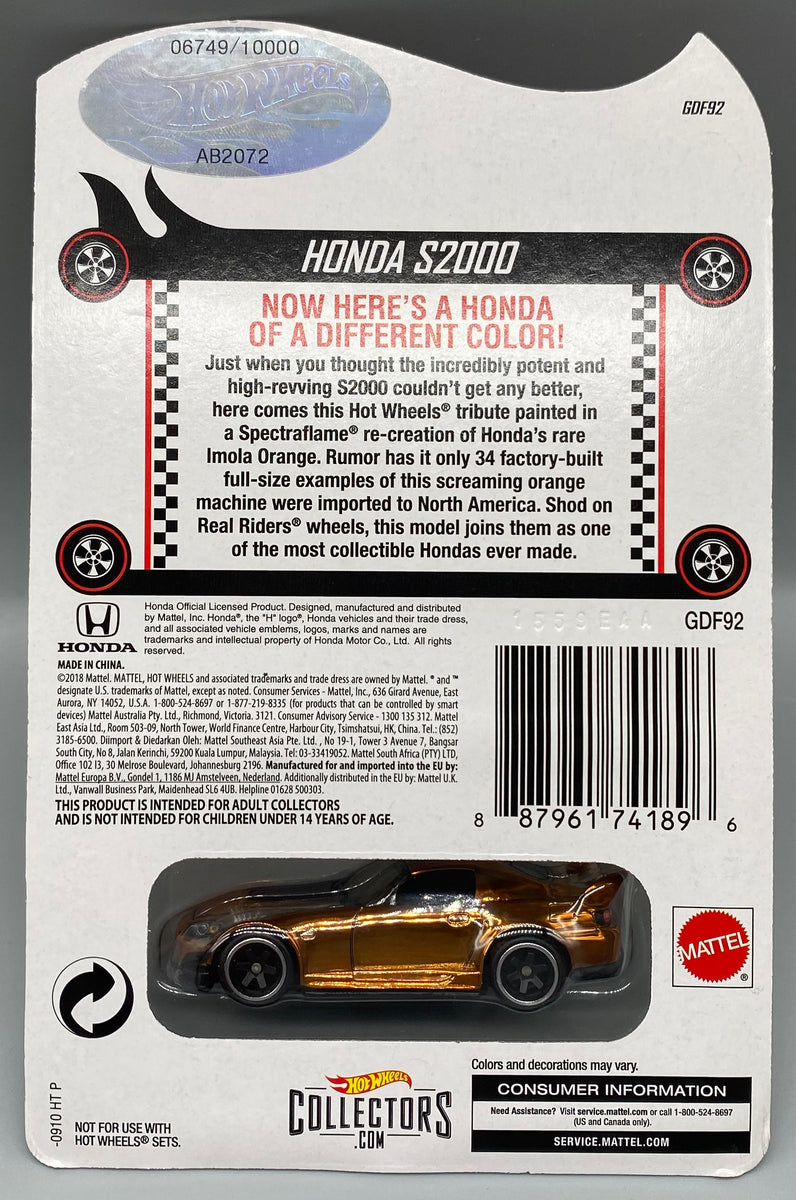 Hot Wheels Red Line Club Honda S2000 | HW Models Ltd