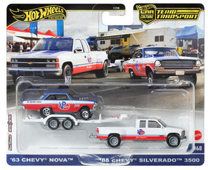 Hot Wheels Team Transport '63 Chevy Nova & '88 Chevy Silverado 3500