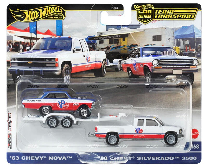 Hot Wheels Team Transport '63 Chevy Nova & '88 Chevy Silverado 3500