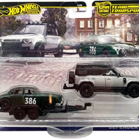 Hot Wheels Team Transport Jaguar MK1 & 2023 Land Rover Defender 110