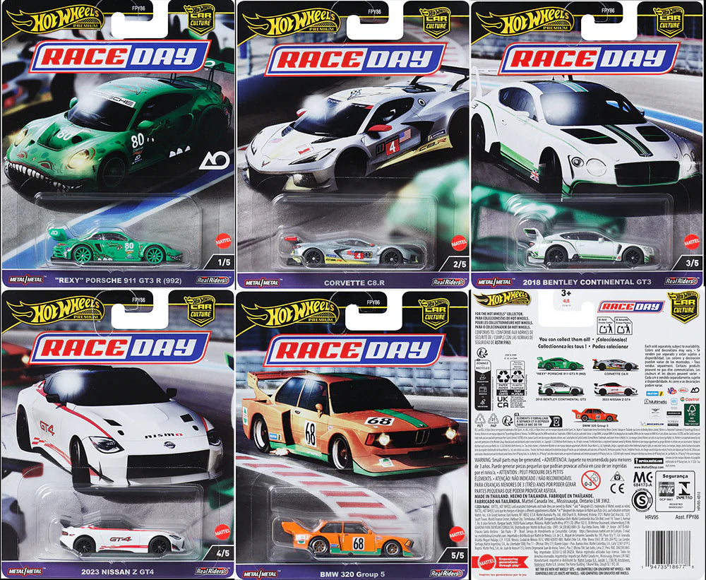 Hot Wheels Car Culture Race Day 5 Car Set