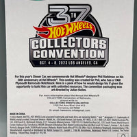 Hot Wheels 37th Collectors Convention 1968 Custom Plymouth Barracuda