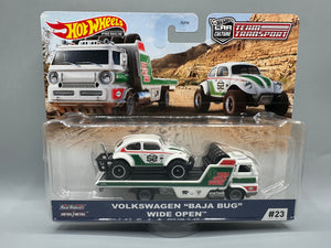 Hot Wheels Team Transports VW Volkswagen Baja Bug & Wide Open