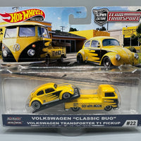 Hot Wheels Team Transport VW Volkswagen Classic Bug & Volkswagen Transporter T1 Pickup