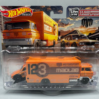 Hot Wheels Team Transport Mad Mike Mazda RX3 GT & Sakura Sprinter