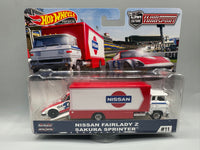 Hot Wheels Team Transport Nissan Fairlady Z & Sakura Sprinter
