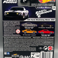 Hot Wheels Fast & Furious 1/4 Mile Muscle '69 Ford Mustang Boss 302