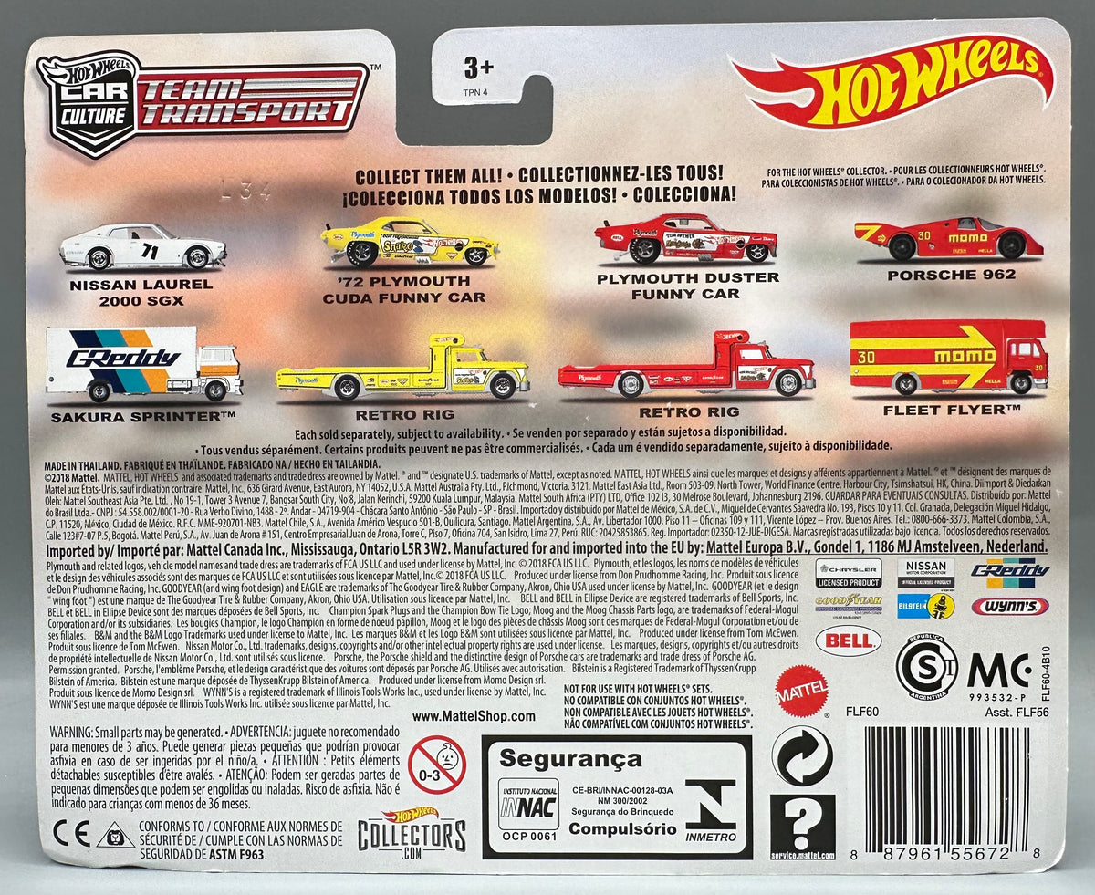 Hot Wheels Team Transport Porsche 962 & Fleet Flyer | HW Models Ltd