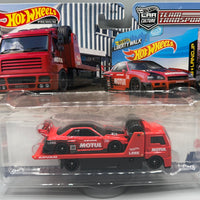 Hot Wheels Team Transport Liberty Walk LB ER34 Super Silhouette Nissan Skyline & Fleet Street