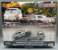 Hot Wheels Team Transport Porsche 356a Outlaw & VW Volkswagen Transporter T1 Pickup
