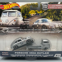 Hot Wheels Team Transport Porsche 356a Outlaw & VW Volkswagen Transporter T1 Pickup