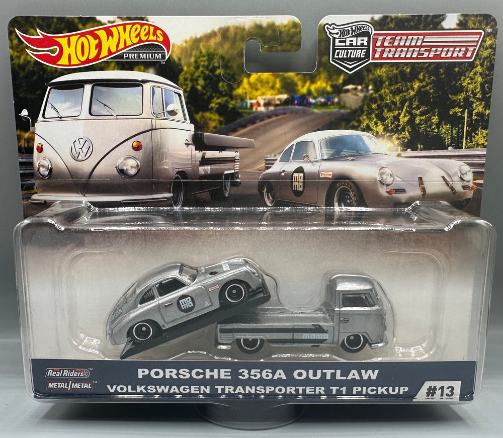 Hot Wheels Team Transport Porsche 356a Outlaw & VW Volkswagen Transporter T1 Pickup