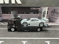 Hot Wheels Team Transport 1997 Mercedes Benz CLK GTR & Fleet Street
