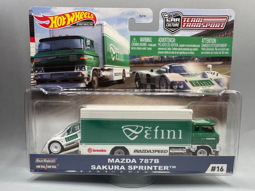 Hot Wheels Team Transport Mazda 787B & Sakura Sprinter