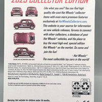 Hot Wheels 2023 Collectors Edition Morris Mini Factory Sealed