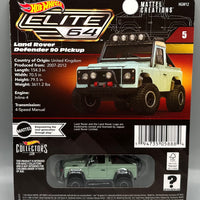 Hot Wheels Elite 64 Land Rover Defender 90 Pickup