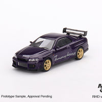 Mini GT 616 Nissan Skyline (R34) Tommy Kaira R-z Midnight Purple