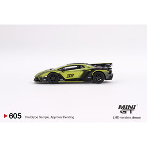 Mini GT 605 Lamborghini Liberty Walk Silhouette Works Aventador GT Evo Lime