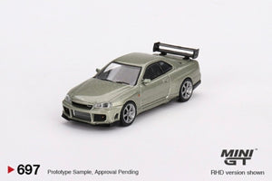 Mini GT 697 Nissan Skyline GT-R (R34) Tommy Kaira R-Z Millenium Jade